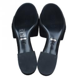 Pre Owned صندل سلايد غوتشي ماكسيم كريستال أيكون بيت سويدي أسود مقاس 38.5