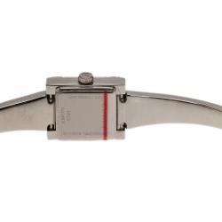 Pre Owned Gucci Logo Stainless Steel G-Frame 128.5 Women's Wristwatch 16MM