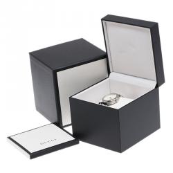 Pre Owned Gucci White Stainless Steel Diamantissima Women's Wristwatch 32MM