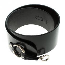 مملوكة مسبقًا Gucci Black Leather Horsebit Waist Belt 85 CM