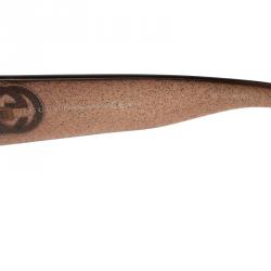 Pre Owned نظارة شمسية غوتشي GG 3814/S بني مربعة