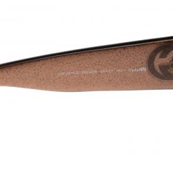 Pre Owned نظارة شمسية غوتشي GG 3814/S بني مربعة