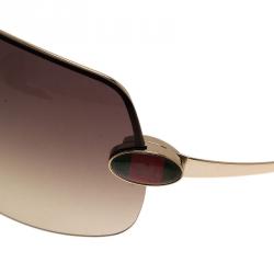 Pre Owned نظارة غوتشي سوداء شيلد GG1854 