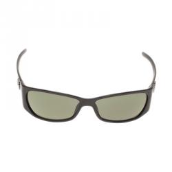 Pre Owned Gucci Black GG Logo Rectangle Frame Sunglasses