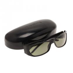 Pre Owned Gucci Black GG Logo Rectangle Frame Sunglasses
