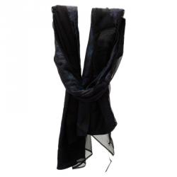 مملوكة مسبقًا Gucci Two Tone Silk Blend Embroidered Scarf