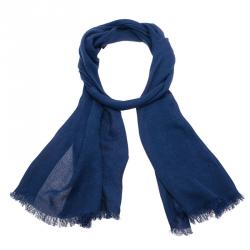 Pre Owned وشاح غوتشي أزرق داكن GG متداخلة