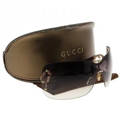 Pre Owned نظارة شمسية غوتشي شيلد GG 2797/S إطار ترتواز