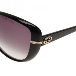 مملوكة مسبقًا نظارة شمسية غوتشي GG عين قطة كبيرة سوداء