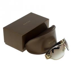 مملوكة مسبقًا Gucci Brown GG 2738/S Buckle Detail Sunglasses