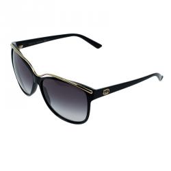 Pre Owned نظارة شمسية غوتشي GG3155 سوداء عين القطة