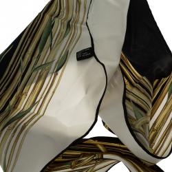 مملوكة مسبقًا وشاح غوتشي رأس/ عنق حرير منقوش متعدد الألوان