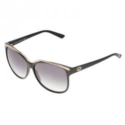 مملوكة مسبقًا نظارة شمسية غوتشي GG 3155/S سوداء ذهبية اللون