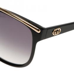 مملوكة مسبقًا نظارة شمسية غوتشي GG 3155/S سوداء ذهبية اللون