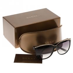 مملوكة مسبقًا نظارة شمسية غوتشي GG 3155/S سوداء ذهبية اللون