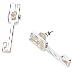 Pre Owned أقراط غوتشي فضة 925