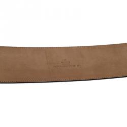 Pre Owned حزام غوتشي جلد أسود مرصع 80 سم