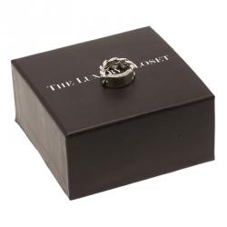 مملوكة مسبقًا Gucci Tag and Chain Silver Ring Size 53