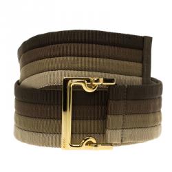 مملوكة مسبقًا حزام غوتشي كانفاس متعدد الألوان 90 سم