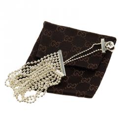 Pre Owned سوار غوتشي فضة خرز طبقات