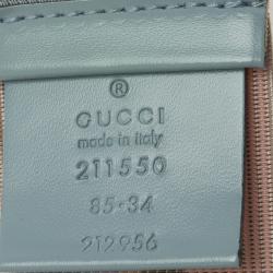 Pre Owned Gucci Multicolor Fabric Heart Crest Buckle Stretch Belt