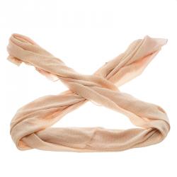 Pre Owned وشاح غوتشي حرير بطبع GG وردي