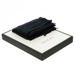 مملوكة مسبقًا وشاح غوتشي مجدول كتل لونية بنفسجي واسود