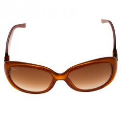 مملوكة مسبقًا نظارة شمسية غوتشي GG3644/S مزينة ويب لونين بني مربعة