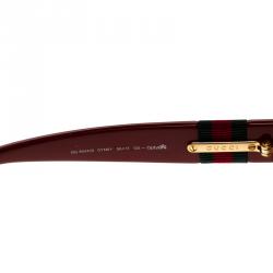 مملوكة مسبقًا نظارة شمسية غوتشي GG3644/S مزينة ويب لونين بني مربعة