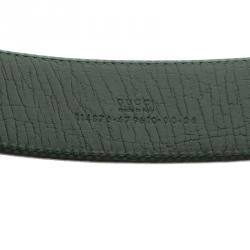 Pre Owned حزام غوتشي بإبزيم GG متداخل كانفاس سوبريم GG بيج 90 سم