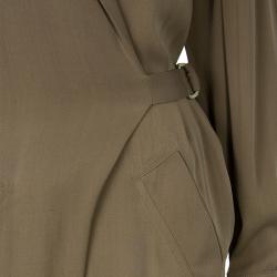 Gucci Olive Green Silk Jumpsuit S