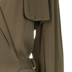 Gucci Olive Green Silk Jumpsuit S