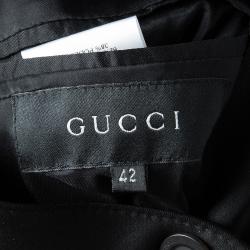 Pre Owned Gucci Black Wool Tailored Blazer M