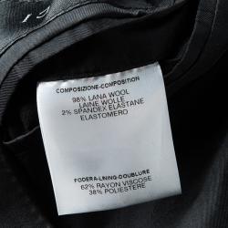 Pre Owned Gucci Black Wool Tailored Blazer M