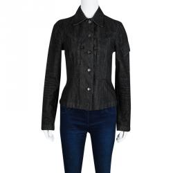 Gucci Black Denim  Button Front Fitted Jacket S