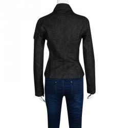 Gucci Black Denim  Button Front Fitted Jacket S