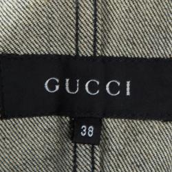 Gucci Black Denim  Button Front Fitted Jacket S