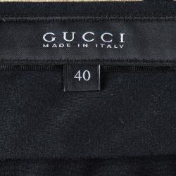 Gucci Brown Animal Printed Silk Trousers S