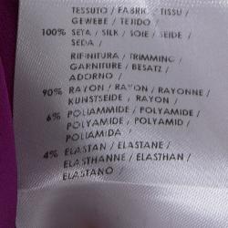 مملوكة مسبقًا توب غوتشي أكمام قصيرة فتحة ظهر حرير وردي أرجواني S