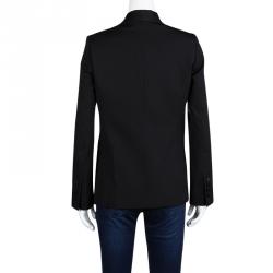 Gucci Black Wool Satin Lapel Detail Blazer M