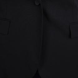 Gucci Black Wool Satin Lapel Detail Blazer M
