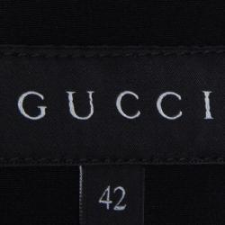 Gucci Black Wool Satin Lapel Detail Blazer M
