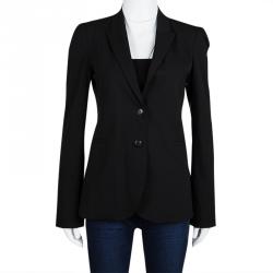 Gucci Black Wool Floral Lining Blazer M