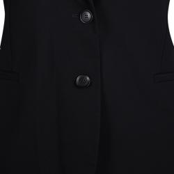 Gucci Black Wool Floral Lining Blazer M