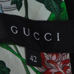 Gucci Black Wool Floral Lining Blazer M