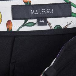 Gucci Black Wool Tailored Formal Trousers M