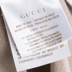 Gucci Pale Pink Perforated Knit Sleeveless Top M