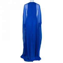 مملوكة مسبقًا قفطان غوتشي أزرق طويل مزخرف