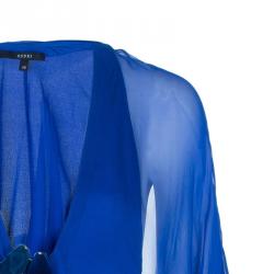 مملوكة مسبقًا قفطان غوتشي أزرق طويل مزخرف