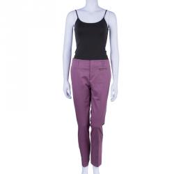 Pre Owned Gucci Mauve Tapered Trousers M
